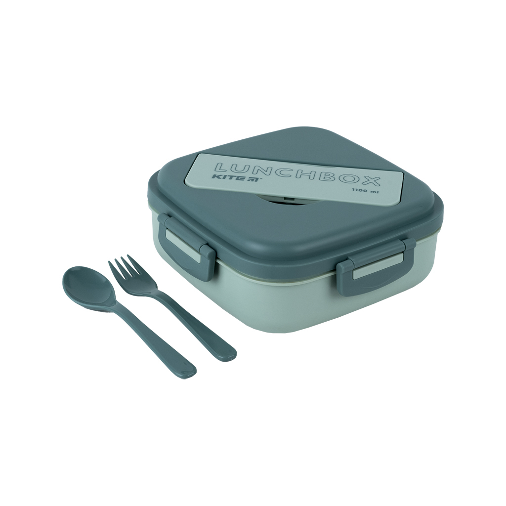 Ланч-бокс дитячий Kite з розділювачем 1100 мл, зелений (K23-186-1) - фото 3 Ланч-бокс дитячий Kite з розділювачем 1100 мл, зелений (K23-186-1) - фото 3