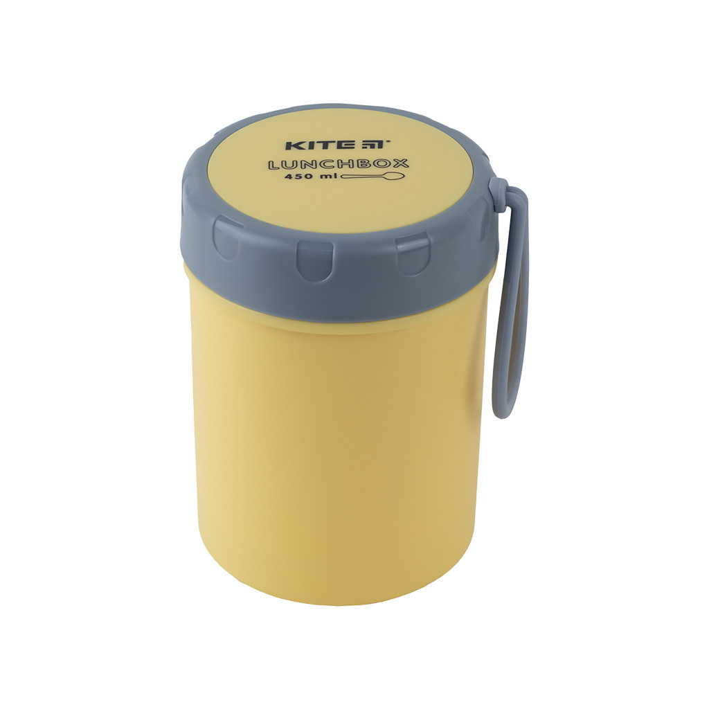 Ланч-бокс дитячий Kite круглий 450 мл, жовтий (K23-187-1) Ланч-бокс дитячий Kite круглий 450 мл, жовтий (K23-187-1)