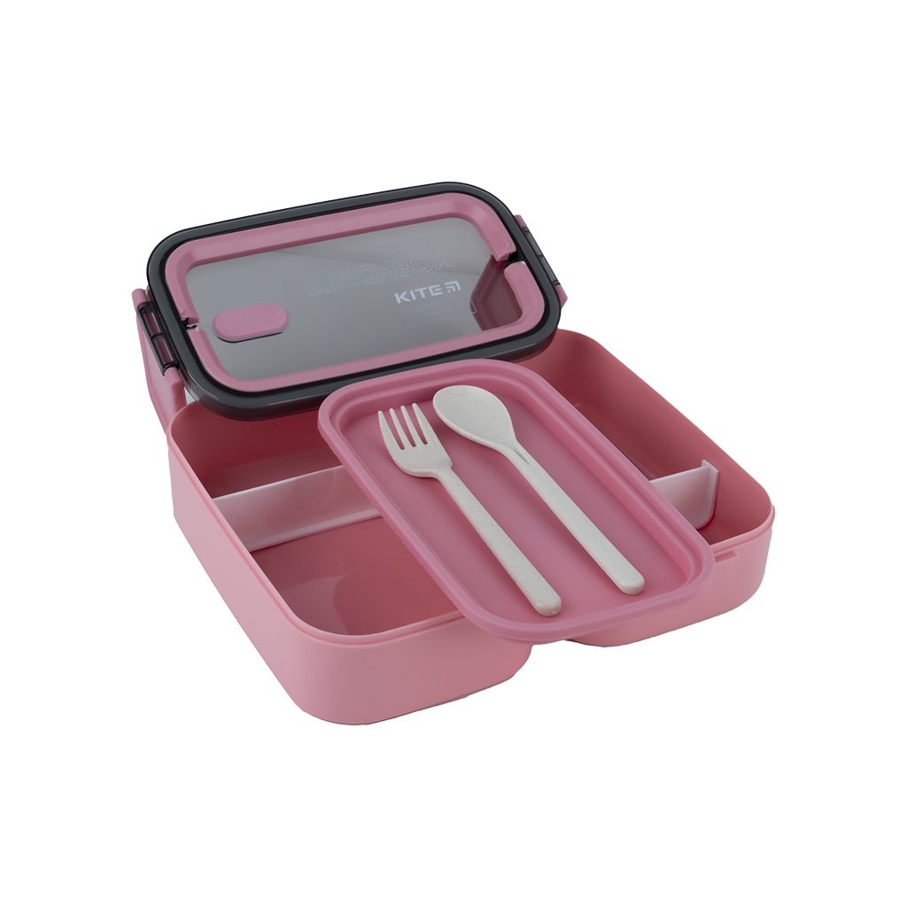 Ланч-бокс дитячий Kite подвійний з наповненням 1400 мл, рожевий (K23-183-3) - фото 3 Ланч-бокс дитячий Kite подвійний з наповненням 1400 мл, рожевий (K23-183-3) - фото 3