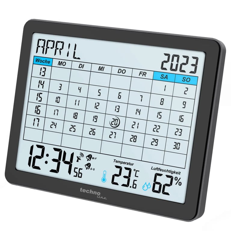 Настільний годинник Technoline календар WT2600 Black (DAS302467) - фото 3