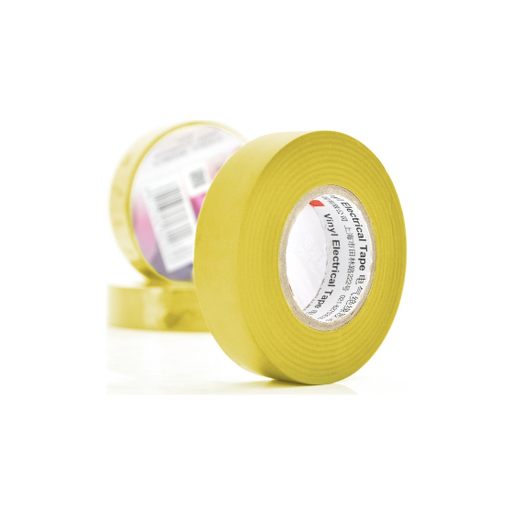 Ізоляційна стрічка 3M 0.15мм x 18мм x 20м Yellow, от -10°С до +80°С (0,15мм*18мм*20м_Y) - фото 1 Ізоляційна стрічка 3M 0.15мм x 18мм x 20м Yellow, от -10°С до +80°С (0,15мм*18мм*20м_Y) - фото 1