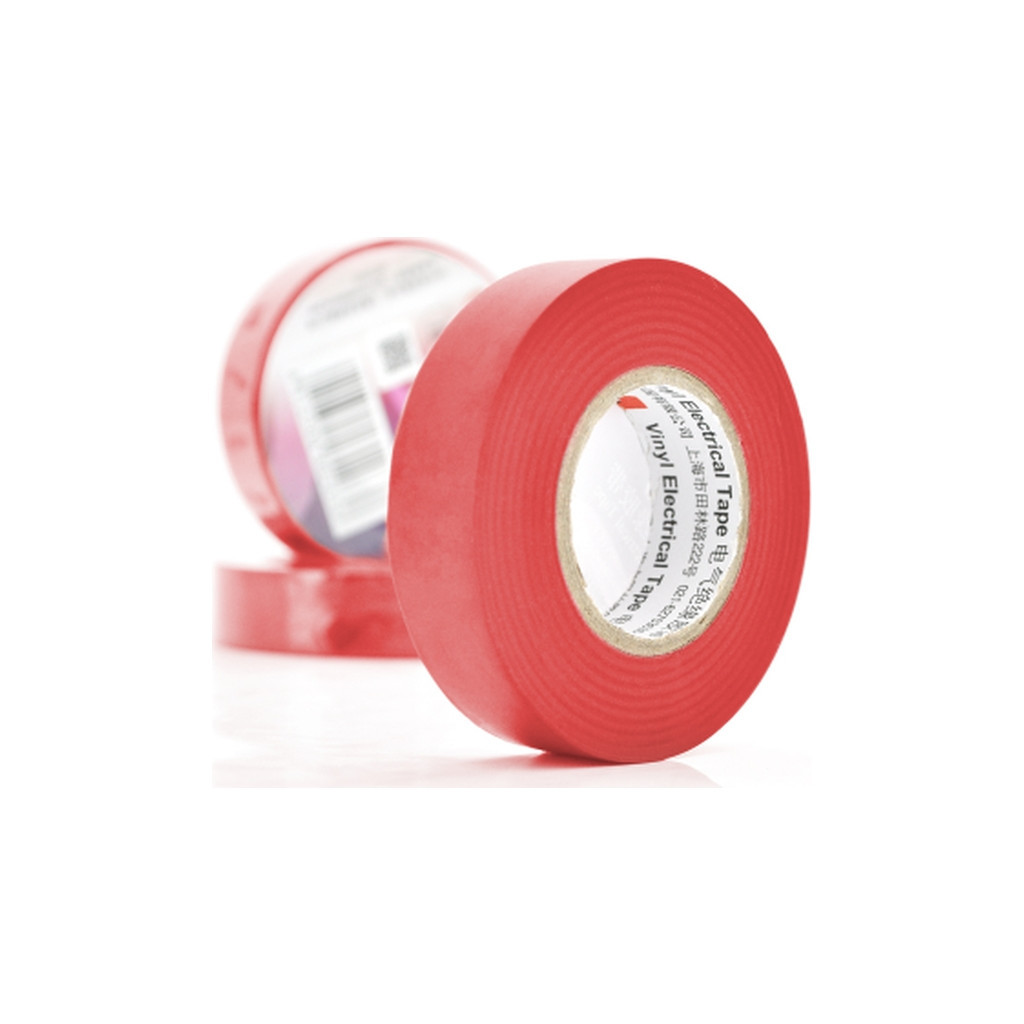 Ізоляційна стрічка 3M 0.15мм x 18мм x 20м Red, от -10°С до +80°С (0,15мм*18мм*20м_R) - фото 1