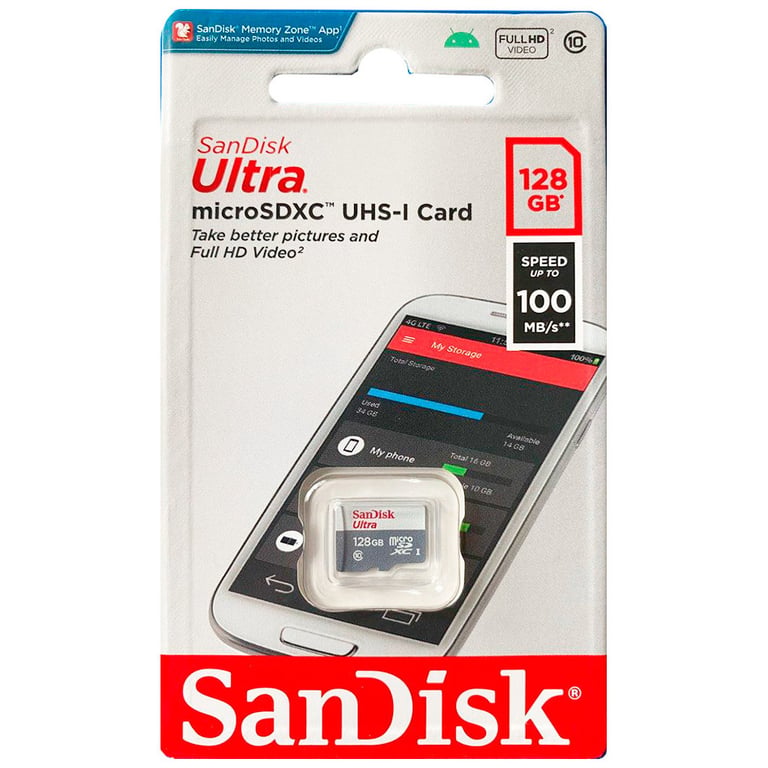 Карта пам'яті SanDisk 128GB microSDXC class 10 UHS-I Ultra (SDSQUNR-128G-GN3MN) - фото 2