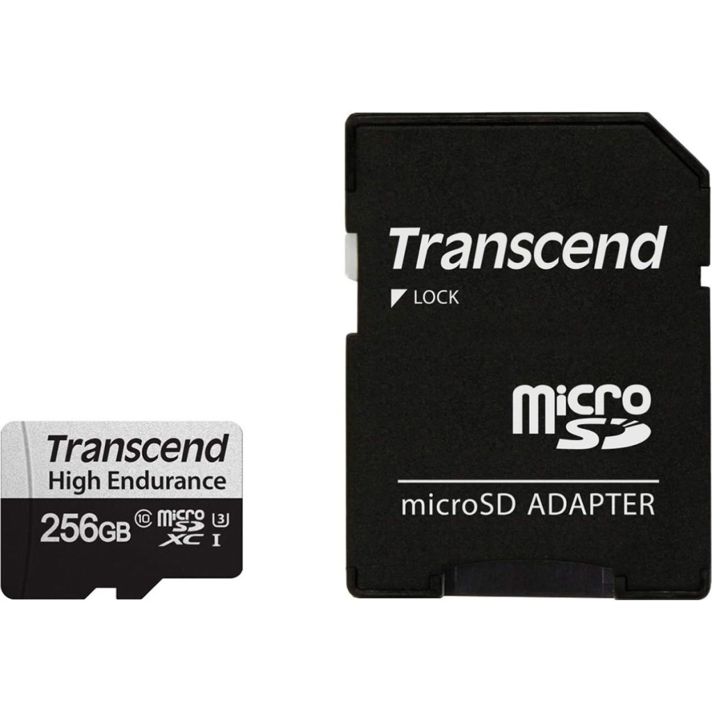 Карта пам'яті Transcend 256GB microSDXC class 10 UHS-I U3 High Endurance (TS256GUSD350V) - фото 2 Карта пам'яті Transcend 256GB microSDXC class 10 UHS-I U3 High Endurance (TS256GUSD350V) - фото 2