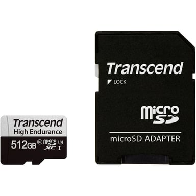 Карта пам'яті Transcend 512GB microSDXC class 10 UHS-I U3 High Endurance (TS512GUSD350V) - фото 1