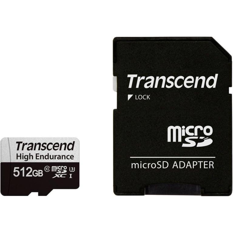 Карта пам'яті Transcend 512GB microSDXC class 10 UHS-I U3 High Endurance (TS512GUSD350V) - фото 1