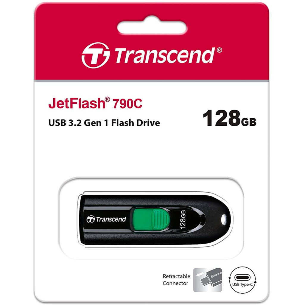 USB флеш накопичувач Transcend 128GB JetFlash 790C Black USB 3.1 (TS128GJF790C) - фото 6 USB флеш накопичувач Transcend 128GB JetFlash 790C Black USB 3.1 (TS128GJF790C) - фото 6