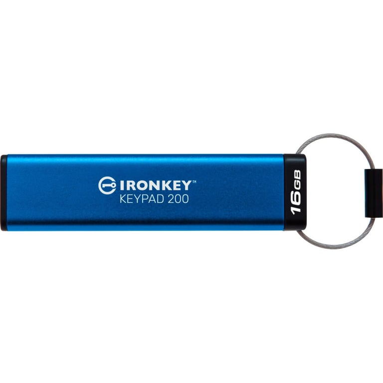 USB флеш накопичувач Kingston 16GB IronKey Keypad 200 Blue USB 3.2 (IKKP200/16GB) - фото 5