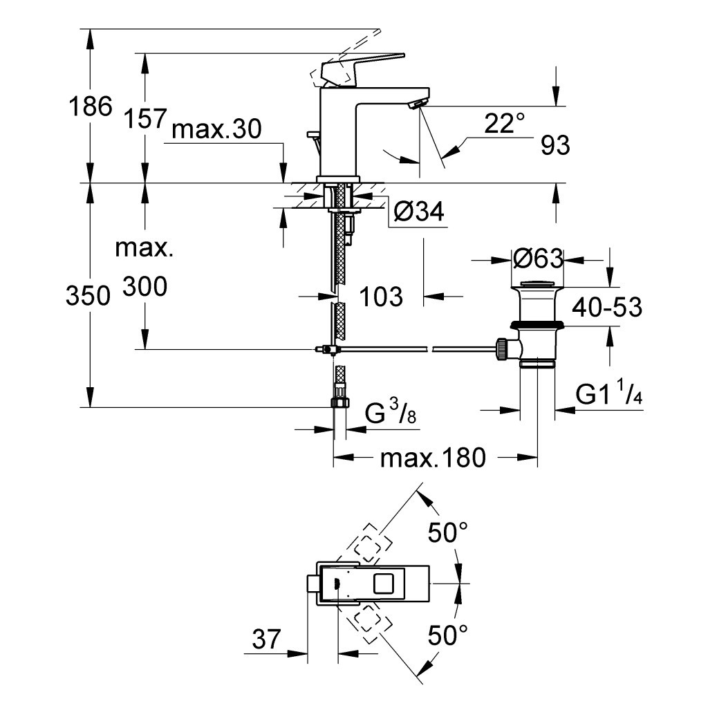 Змішувач Grohe S-Size Eurocube (2312700E) - фото 3 Змішувач Grohe S-Size Eurocube (2312700E) - фото 3
