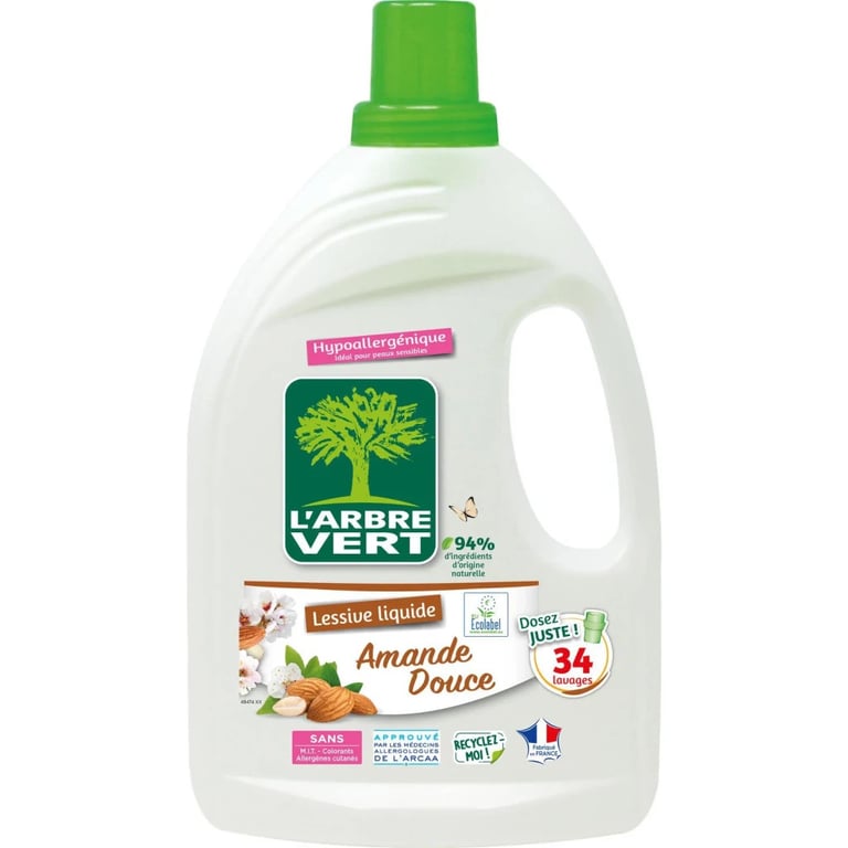 Гель для прання L’Arbre Vert Солодкий мигдаль 1.53 л (3450601046315)