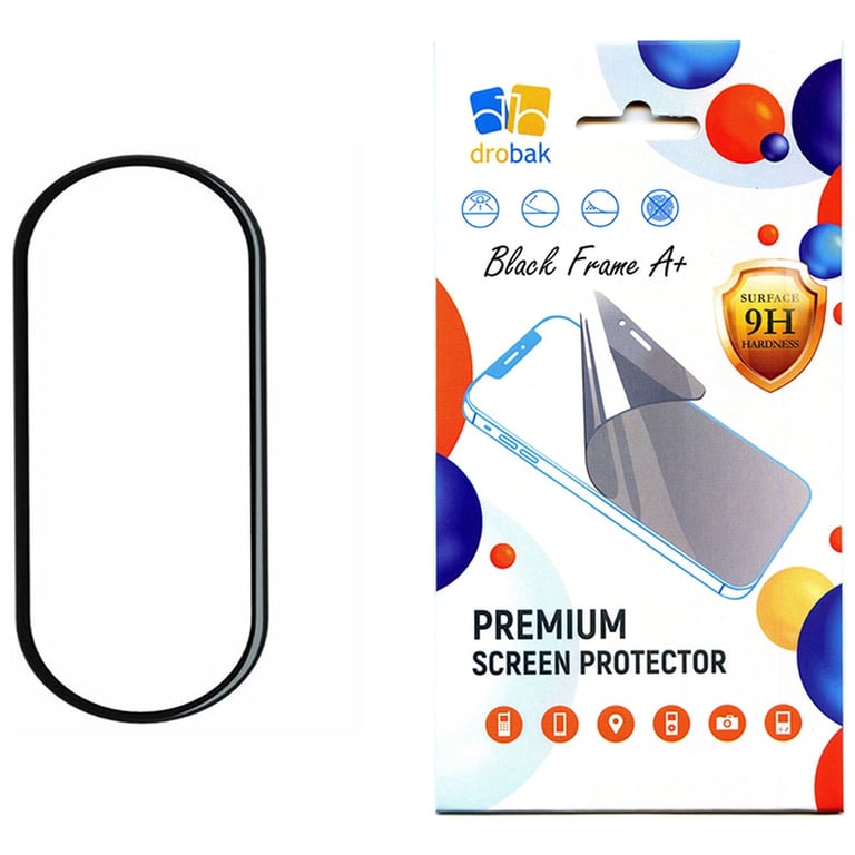 Скло захисне Drobak Xiaomi Smart Band 8 Black Frame A+ (323218) - фото 1