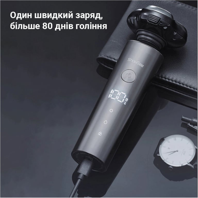 Електробритва Xiaomi ShowSee Electric Shaver Black (F305-GY) - фото 6
