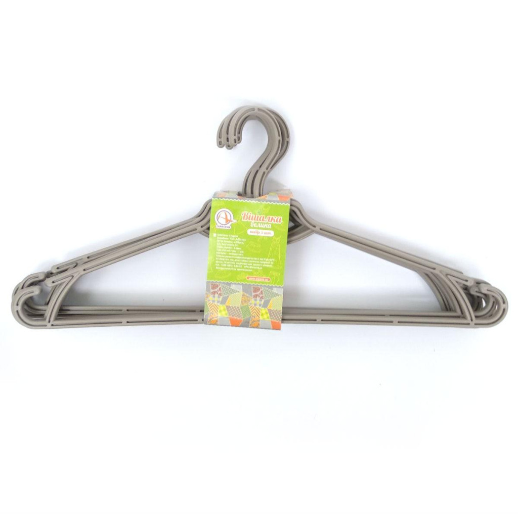 Плічка Алеана Великі Какао 5 шт. (алн 121073/какао) - фото 1 Плічка Алеана Великі Какао 5 шт. (алн 121073/какао) - фото 1