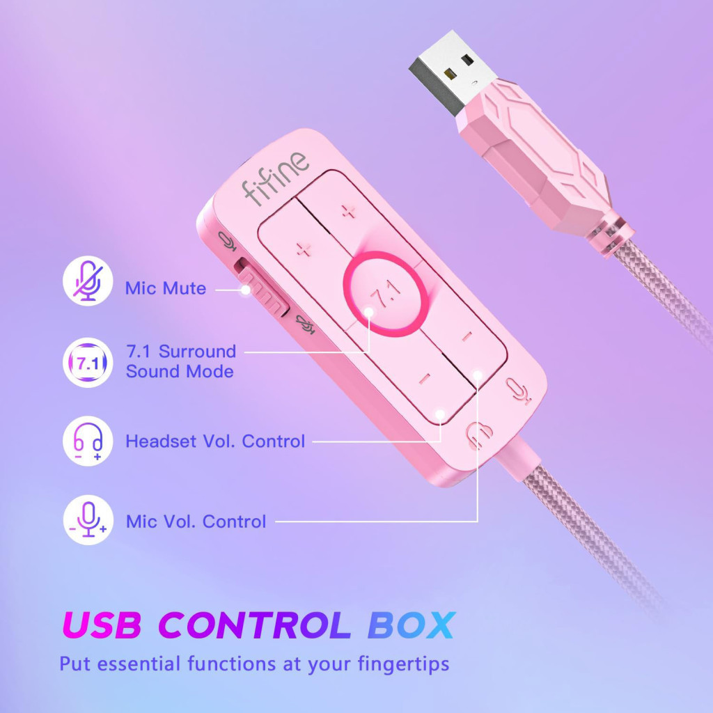 Навушники Fifine H9P Pink (H9P) - фото 5 Навушники Fifine H9P Pink (H9P) - фото 5