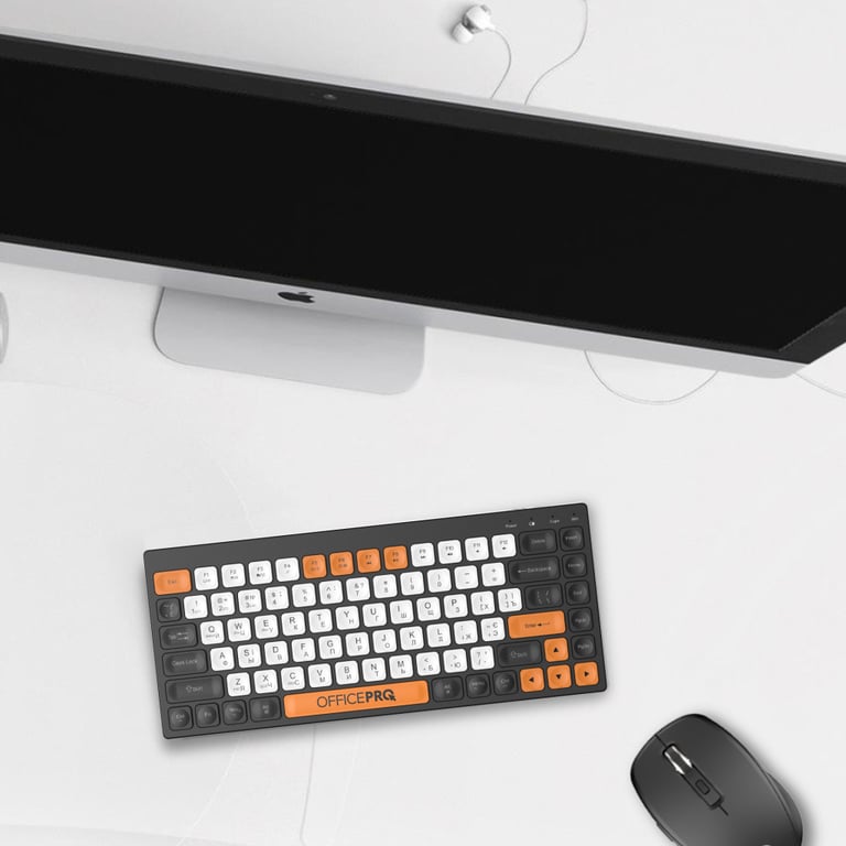 Клавіатура OfficePro SK955B Wireless/Bluetooth Black (SK955B) - фото 7