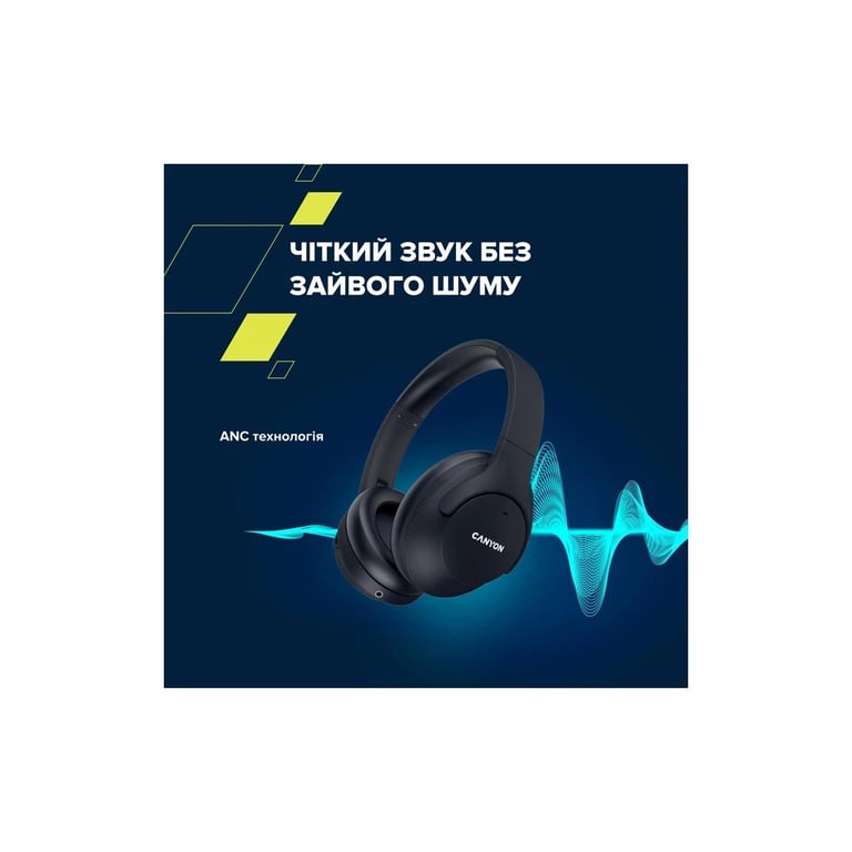 Навушники Canyon OnRiff 10 ANC Bluetooth Black (CNS-CBTHS10BK) - фото 8