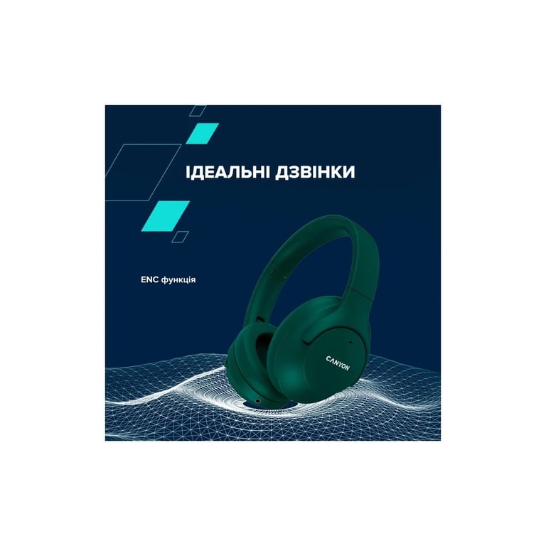Навушники Canyon OnRiff 10 ANC Bluetooth Green (CNS-CBTHS10GN) - фото 7