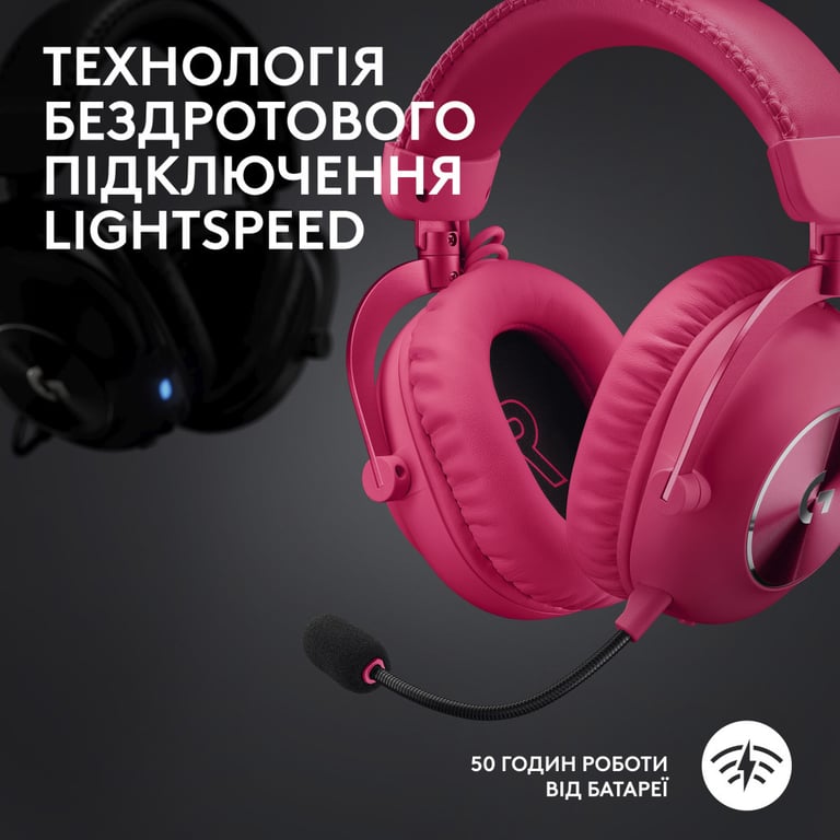Навушники Logitech G Pro X 2 Lightspeed Wireless Magenta (981-001275) - фото 7