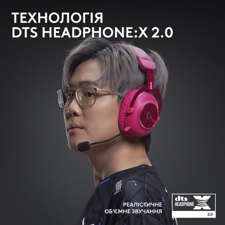 Навушники Logitech G Pro X 2 Lightspeed Wireless Magenta (981-001275) - фото 8
