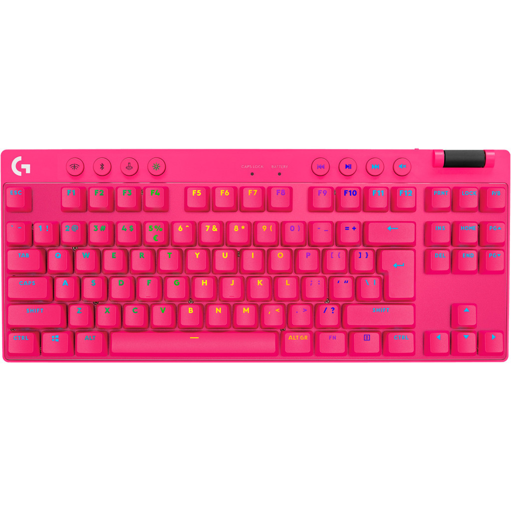 Клавіатура Logitech G PRO X TKL Lightspeed Tactile USB UA Magenta (920-012159) Клавіатура Logitech G PRO X TKL Lightspeed Tactile USB UA Magenta (920-012159)