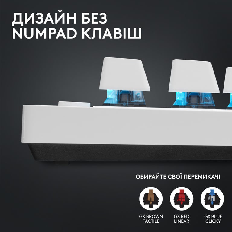 Клавіатура Logitech G PRO X TKL Lightspeed Tactile USB UA White (920-012148) - фото 12
