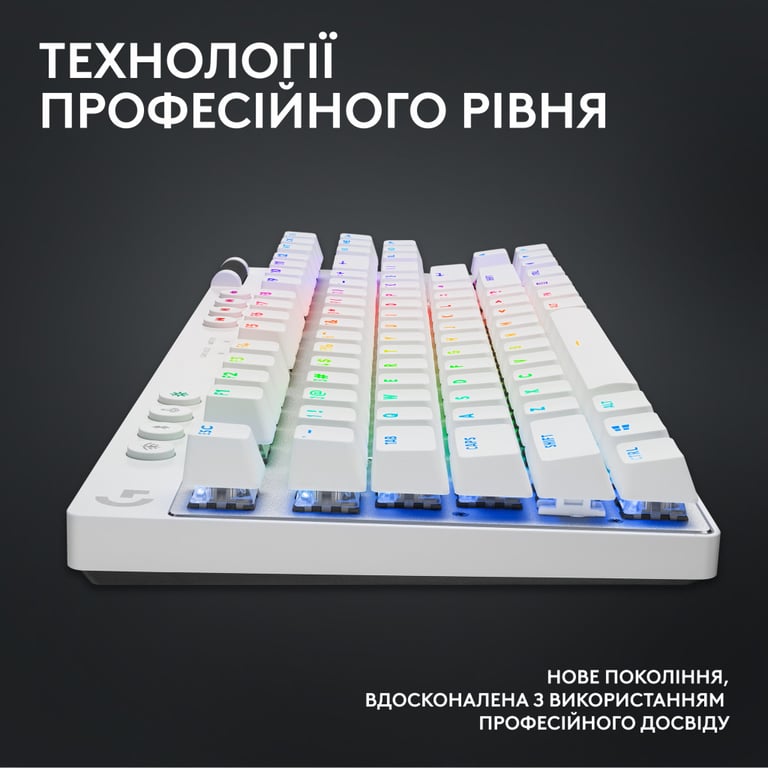 Клавіатура Logitech G PRO X TKL Lightspeed Tactile USB UA White (920-012148) - фото 4