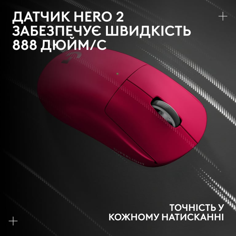 Мишка Logitech G Pro X Superlight 2 Lightspeed Wireless Magenta (910-006797) - фото 4