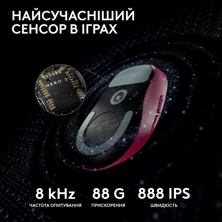 Мишка Logitech G Pro X Superlight 2 Lightspeed Wireless Magenta (910-006797) - фото 5