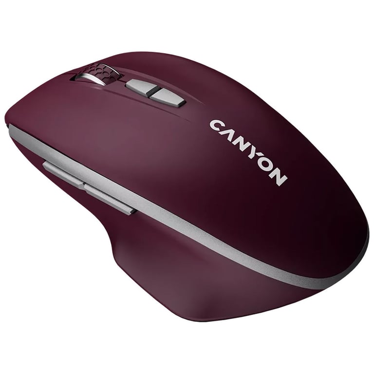 Мишка Canyon MW-21 Wireless Blue LED Burgundy (CNS-CMSW21BR) - фото 1