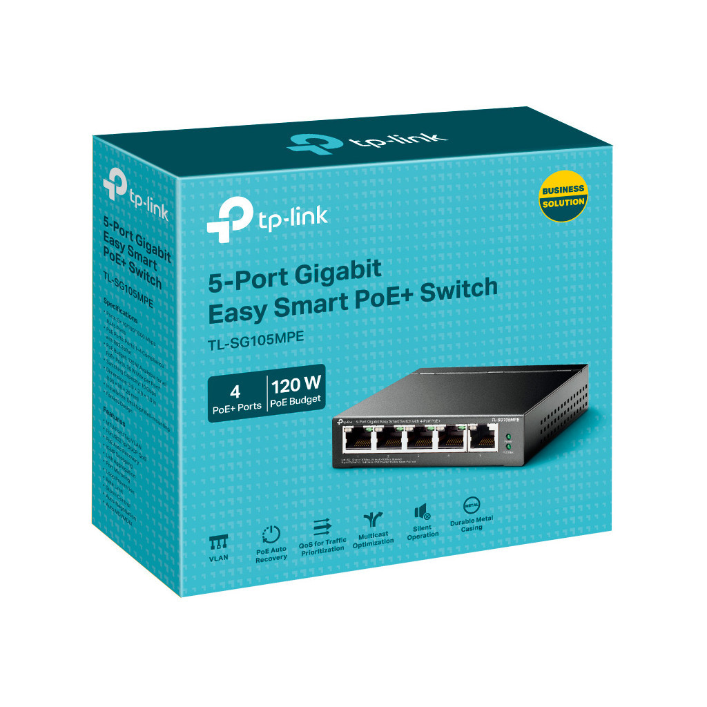 Комутатор мережевий TP-Link TL-SG105MPE - фото 3 Комутатор мережевий TP-Link TL-SG105MPE - фото 3