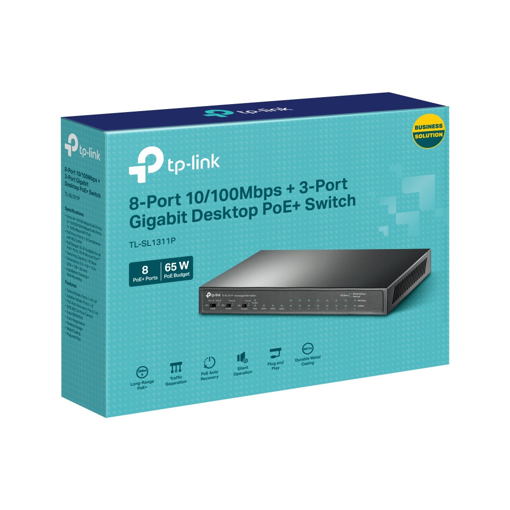 Комутатор мережевий TP-Link TL-SL1311P - фото 6 Комутатор мережевий TP-Link TL-SL1311P - фото 6
