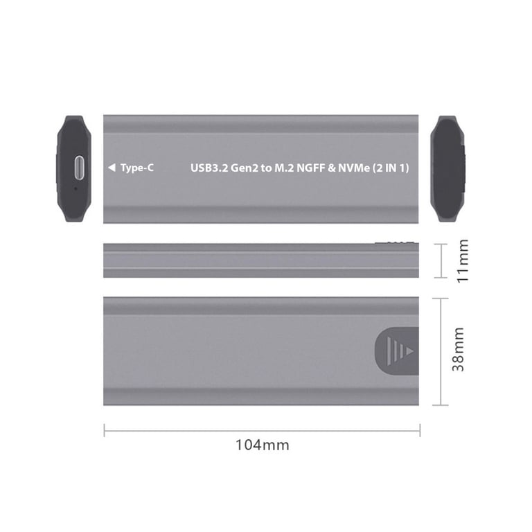 Кишеня зовнішня Dynamode M.2 SSD NVMe/SATA combo USB3.1 GEN2 USB-C (DM-CAD-SSD05) - фото 5