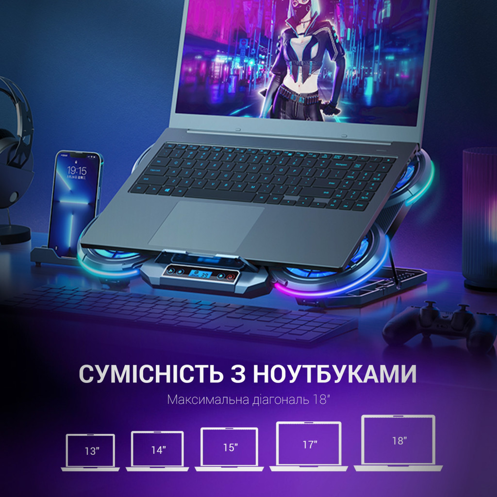 Підставка до ноутбука GamePro CP1450 - фото 9 Підставка до ноутбука GamePro CP1450 - фото 9