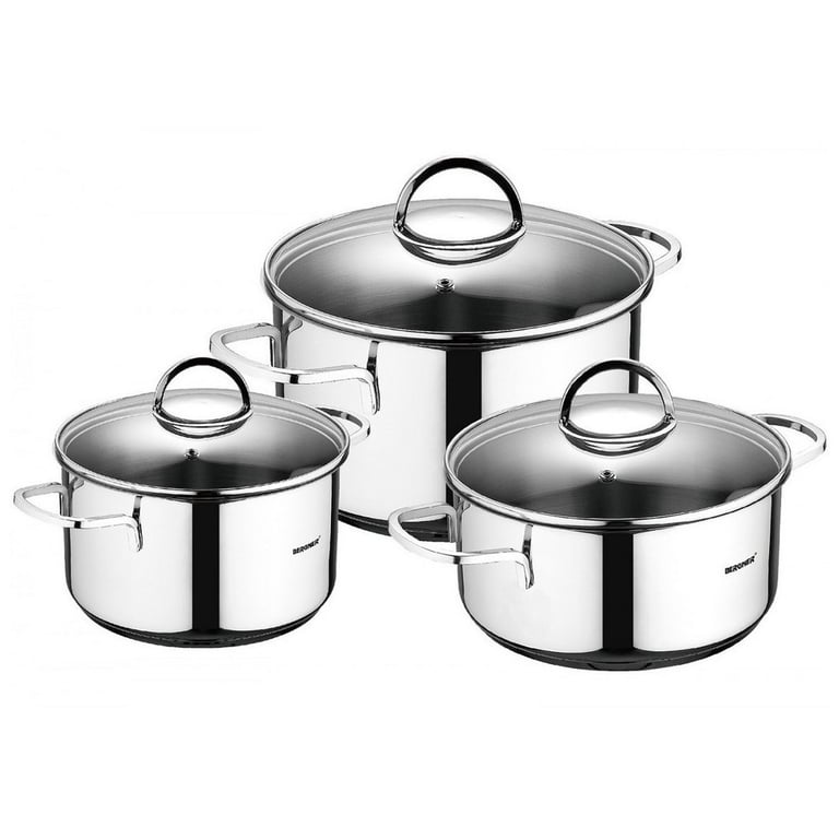 Набір посуду Bergner Classic 1.7 л, 2.3 л, 3.3 л 6 предметів (BG-6284) - фото 1