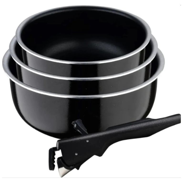 Набір посуду Bergner Click&Cook ковші 16/18/20 см 4 предмета (BG-31608-BK) - фото 1