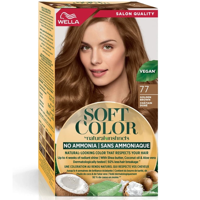 Фарба для волосся Wella Soft Color Безаміачна 77 - Золотисто-коричневий (3614228865777) - фото 1