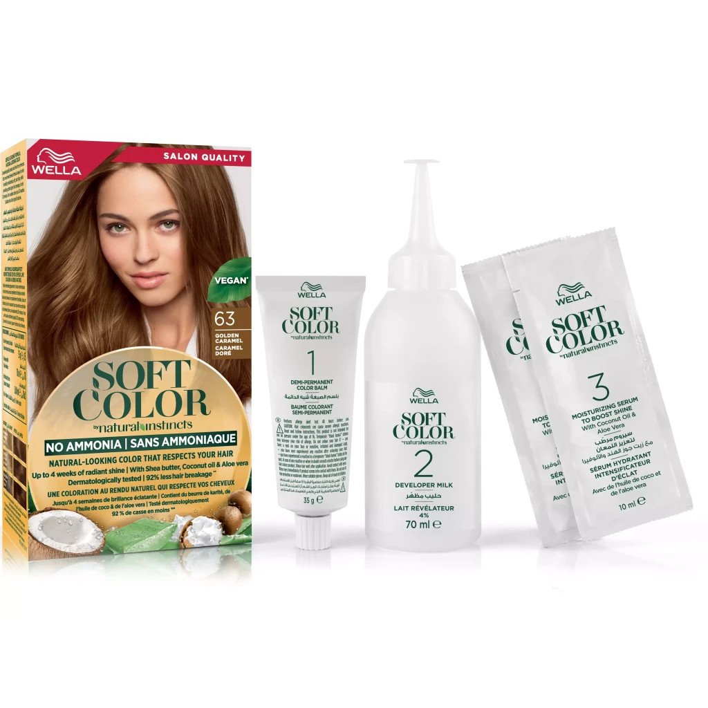 Фарба для волосся Wella Soft Color Безаміачна 63 - Карамель (3614228865807) - фото 5 Фарба для волосся Wella Soft Color Безаміачна 63 - Карамель (3614228865807) - фото 5