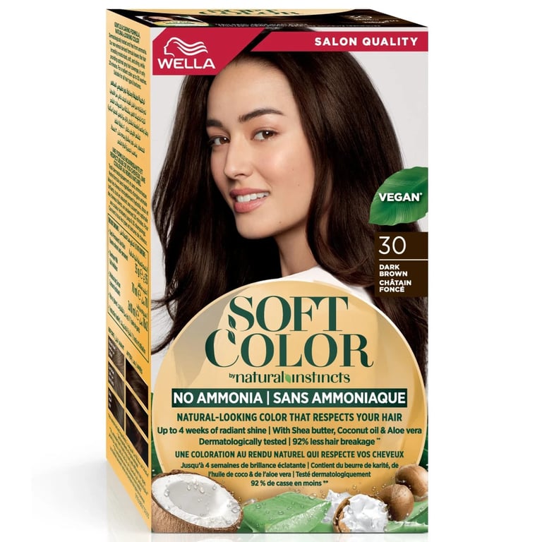 Фарба для волосся Wella Soft Color Безаміачна 30 - Темно-коричневий (3614228865869) - фото 1