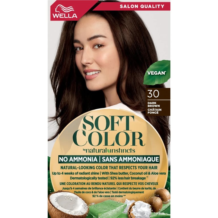 Фарба для волосся Wella Soft Color Безаміачна 30 - Темно-коричневий (3614228865869) - фото 2