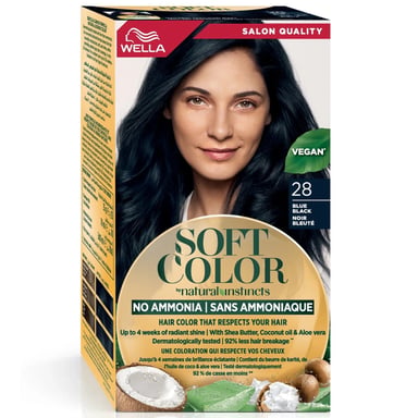 Фарба для волосся Wella Soft Color Безаміачна 28 - Синяво-чорний (3614228865876) - фото 1