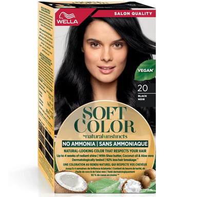 Фарба для волосся Wella Soft Color Безаміачна 20 - Чорний (3614228865883) - фото 1