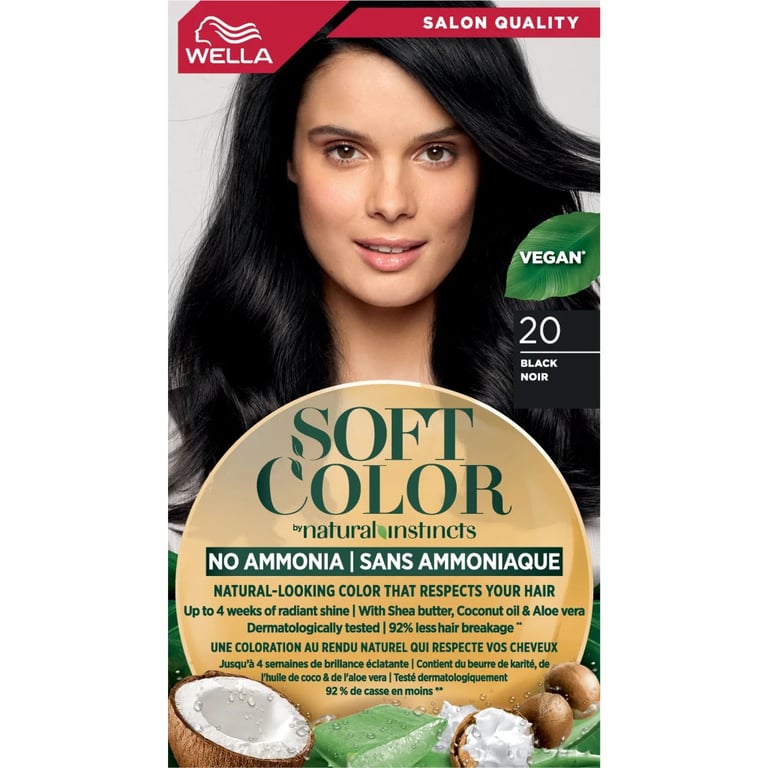 Фарба для волосся Wella Soft Color Безаміачна 20 - Чорний (3614228865883) - фото 2