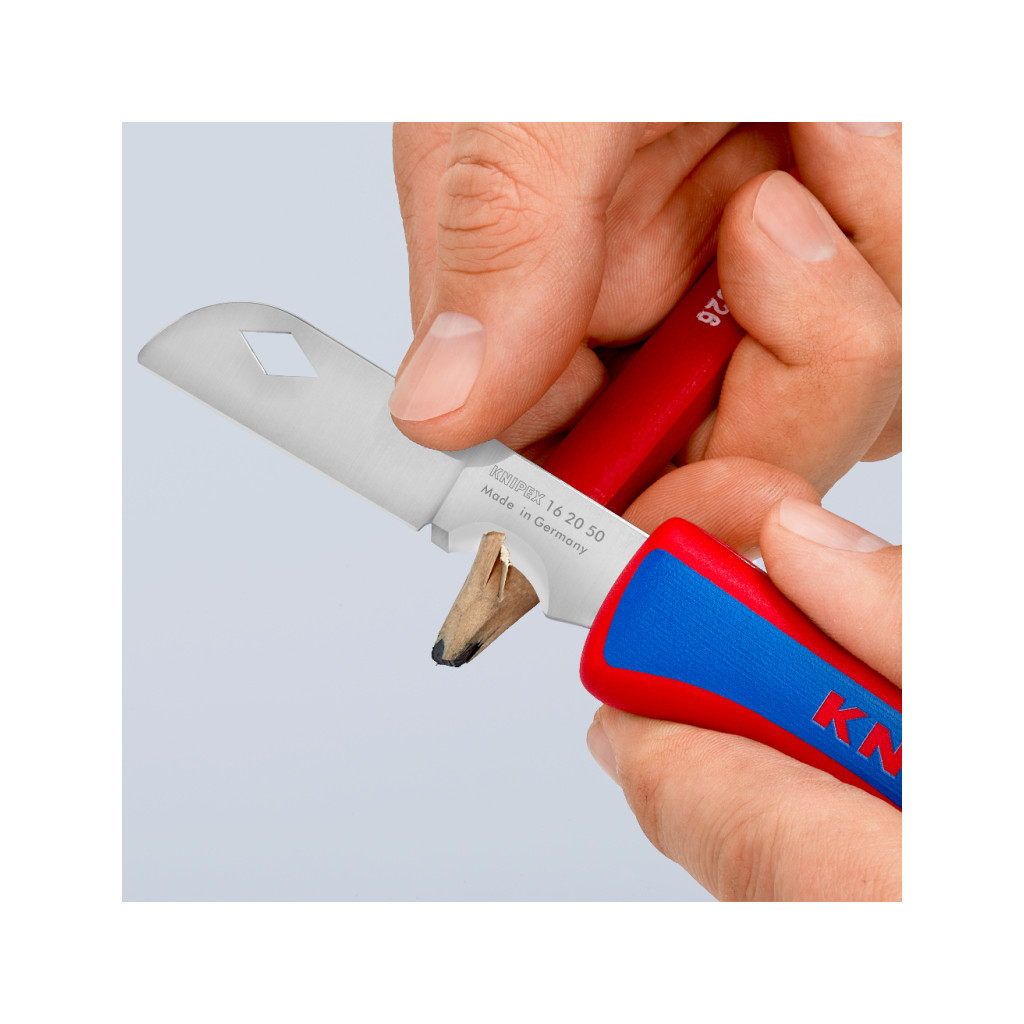 Ніж монтажний KNIPEX електрика складний (16 20 50 SB) - фото 7 Ніж монтажний KNIPEX електрика складний (16 20 50 SB) - фото 7