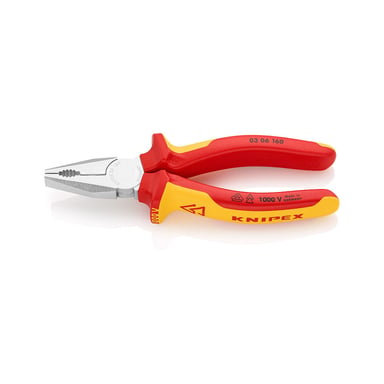 Плоскогубці KNIPEX комбіновані діелектричні VDE (03 06 160) - фото 1