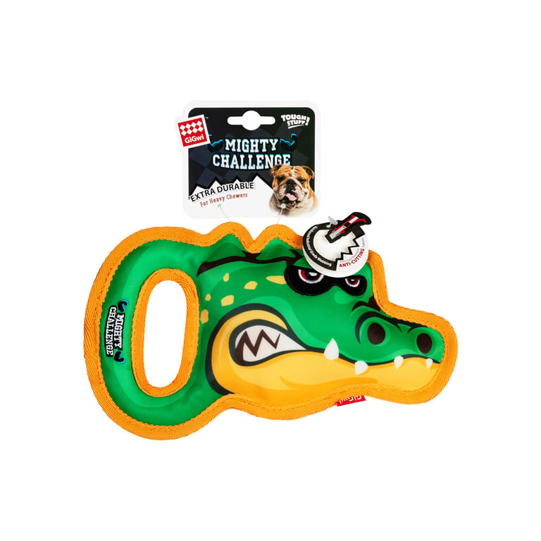 Іграшка для собак GiGwi Mighty Challenge Крокодил з пищалкою 25 см (2235) - фото 2