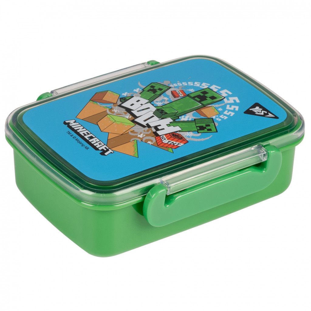 Ланч-бокс дитячий Yes Minecraft 420 мл, зелено-блакитний (708053) - фото 1 Ланч-бокс дитячий Yes Minecraft 420 мл, зелено-блакитний (708053) - фото 1