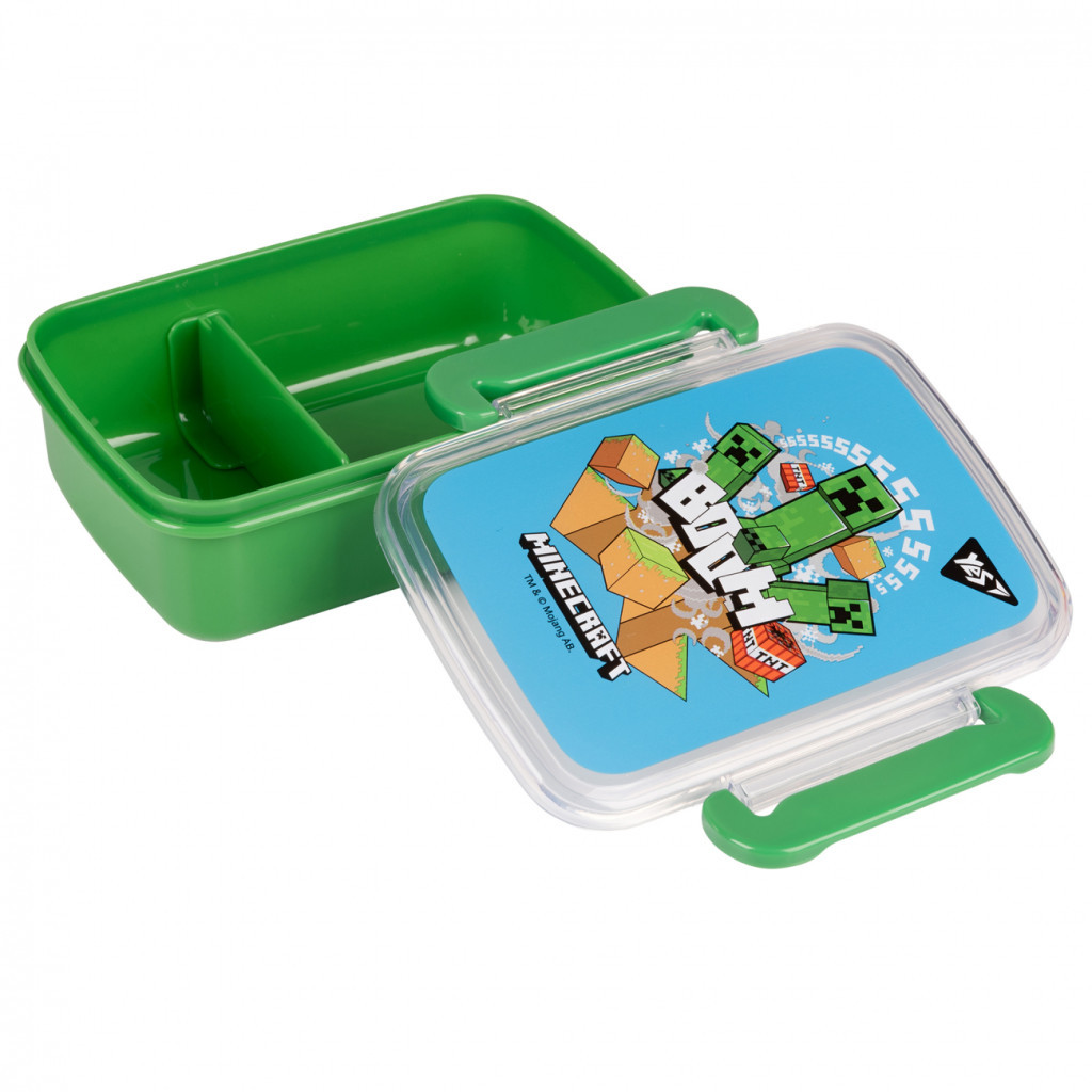 Ланч-бокс дитячий Yes Minecraft 420 мл, зелено-блакитний (708053) - фото 2 Ланч-бокс дитячий Yes Minecraft 420 мл, зелено-блакитний (708053) - фото 2