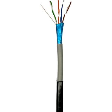 Кабель мережевий GEAR FTP 305м, cat.5e, CCA, 4*2*0,51, PVC+PE, outdoor (GEC-FTPCCAOUT051305) - фото 1