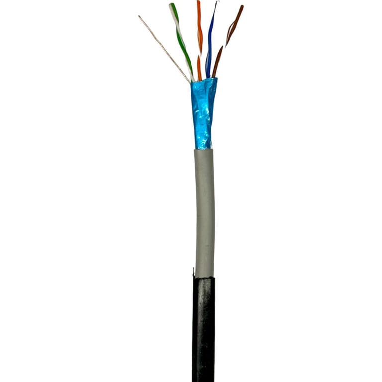 Кабель мережевий GEAR FTP 305м, cat.5e, CCA, 4*2*0,51, PVC+PE, outdoor (GEC-FTPCCAOUT051305) - фото 1