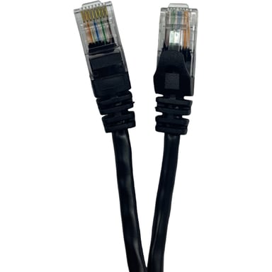 Патч-корд 0.25м UTP cat.5e, CCA, 24AWG, black GEAR (GPC-UTPCCARJ45-0.25B) - фото 1